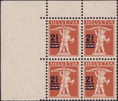 1921, Nr.146 im ** postfrischen Viererblock +Bogenrand !