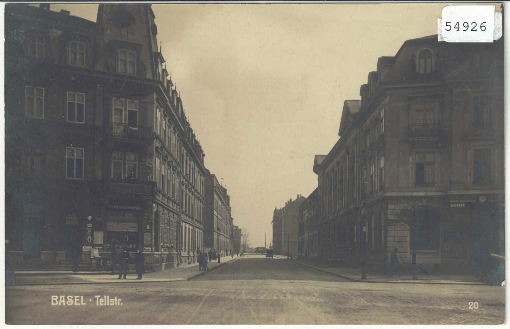 Cartoline postali: Basel - Tellstrasse - Gundeldingen - animee – Usato da Ettingen venduto da Kartenplanet