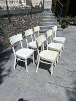 Lot de 6 chaises vintage en bois  à restaurer / repeindre