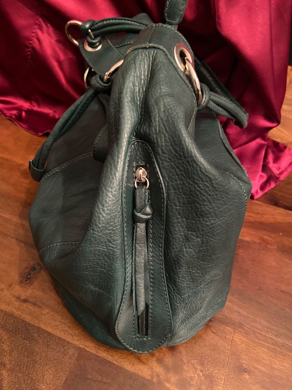 Taschen für Damen: Echtleder Tasche in Dunkelgrün – Gebraucht aus Klingnau von jazz065 2