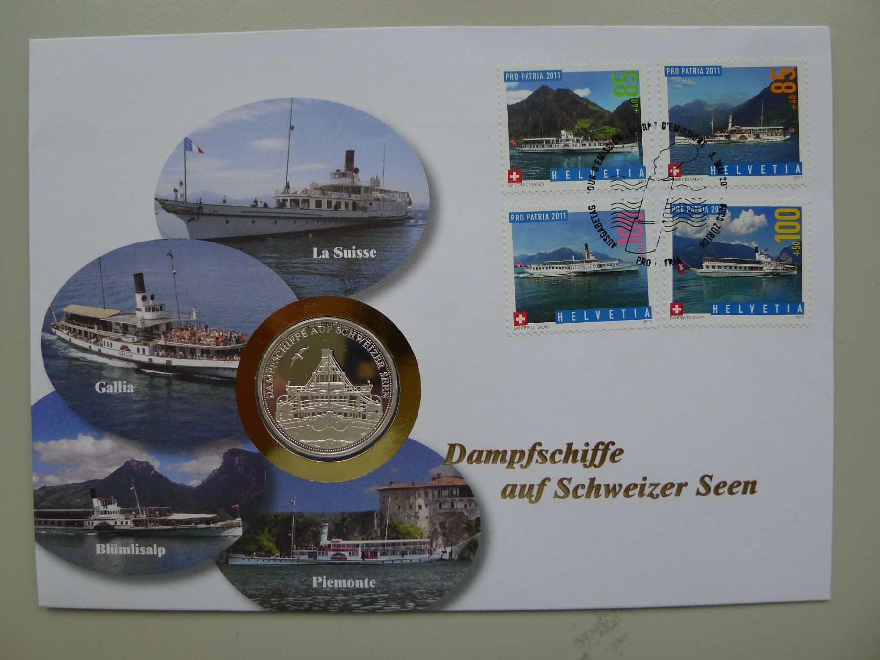 Medaillen: 2011 Numisbrief Dampfschiffe auf Schweizer Seen mit Medaille – Gebraucht aus Sursee von Luzernerraute