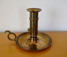 Alter Kerzenhalter Messing / verstellbar