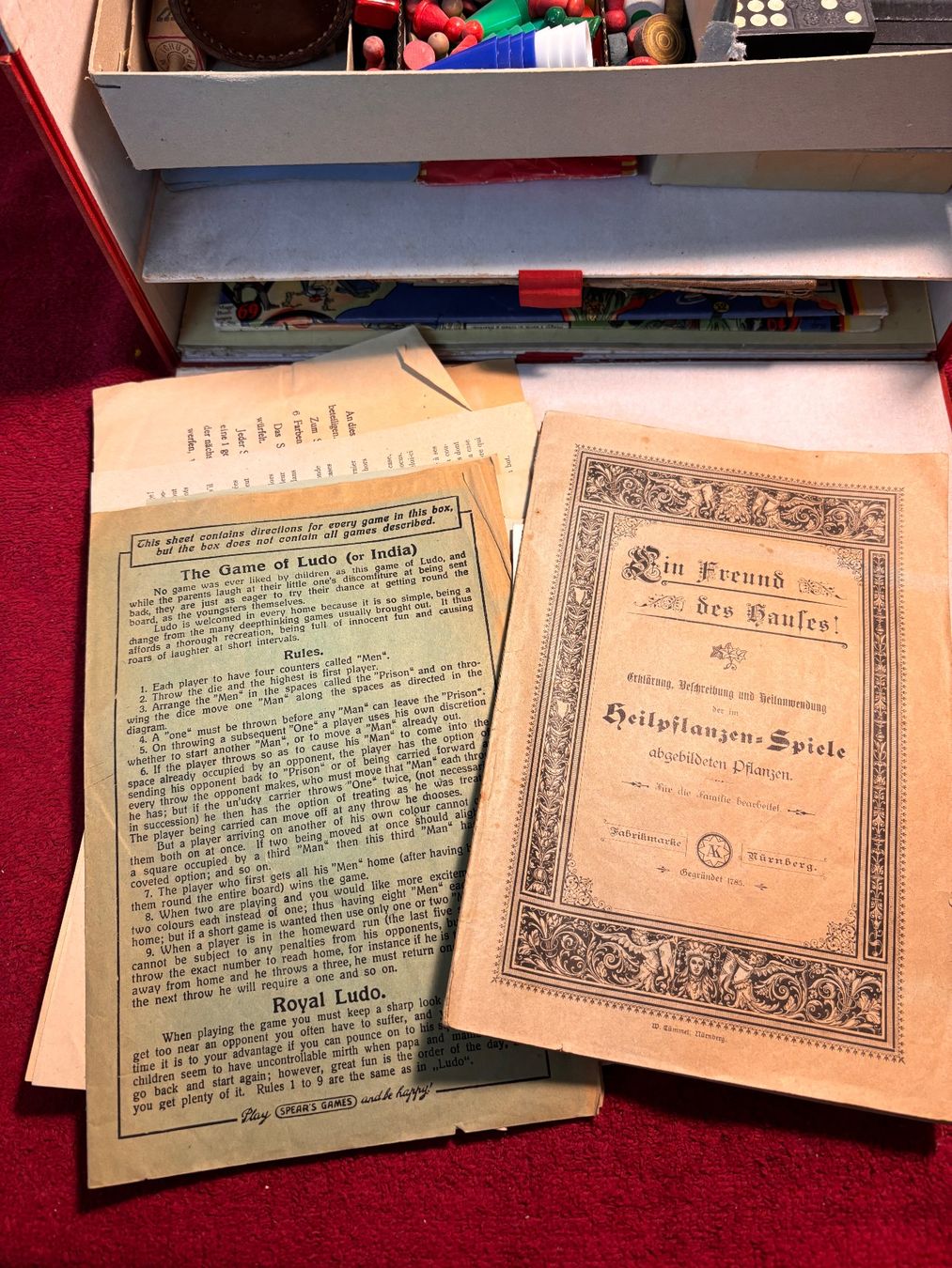 Giochi: Antike Spielesammlung in Schatulle – Usato da Hindelbank venduto da brm_72zv 3