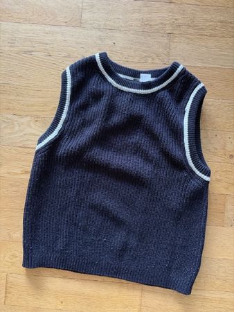 Gilet Tricoté Bleu Marine Taille S H&M Bon état