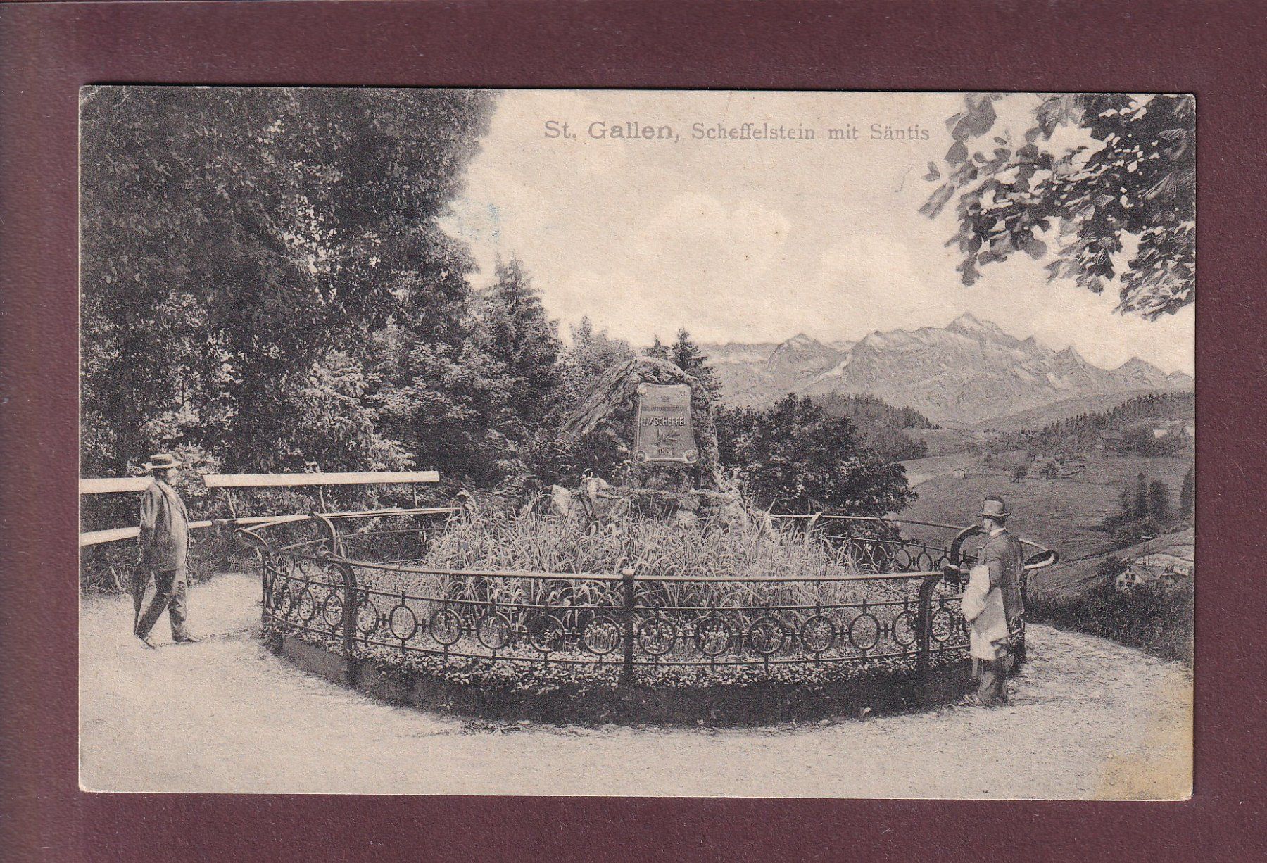 Cartes postales: ST. GALLEN - Scheffelstein - 1908 – D'occasion à Pully par nicecards