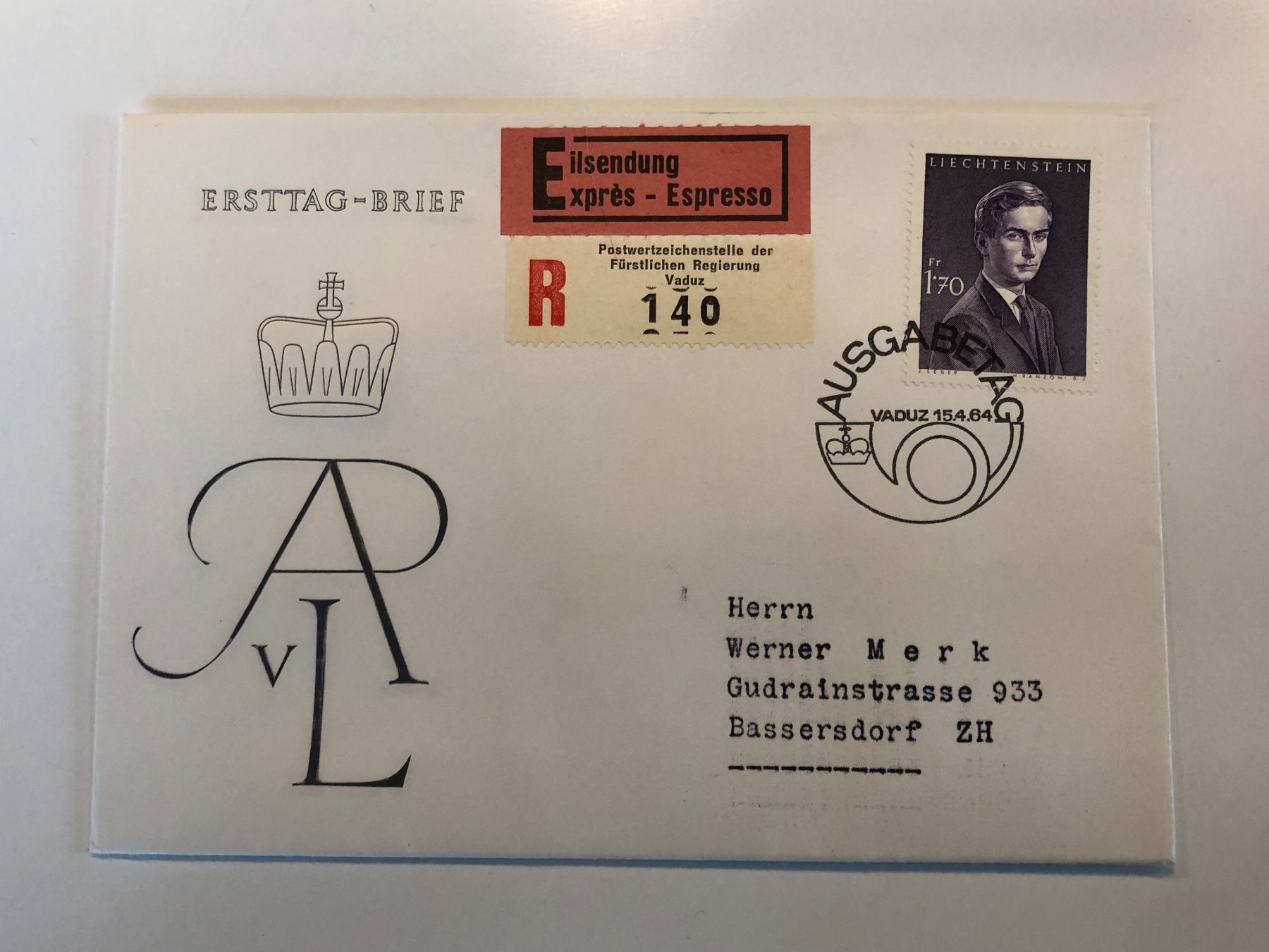 Tutti i francobolli: seltener FDC per EXPRESS ab 1.— – Usato da Lufingen venduto da Rac0