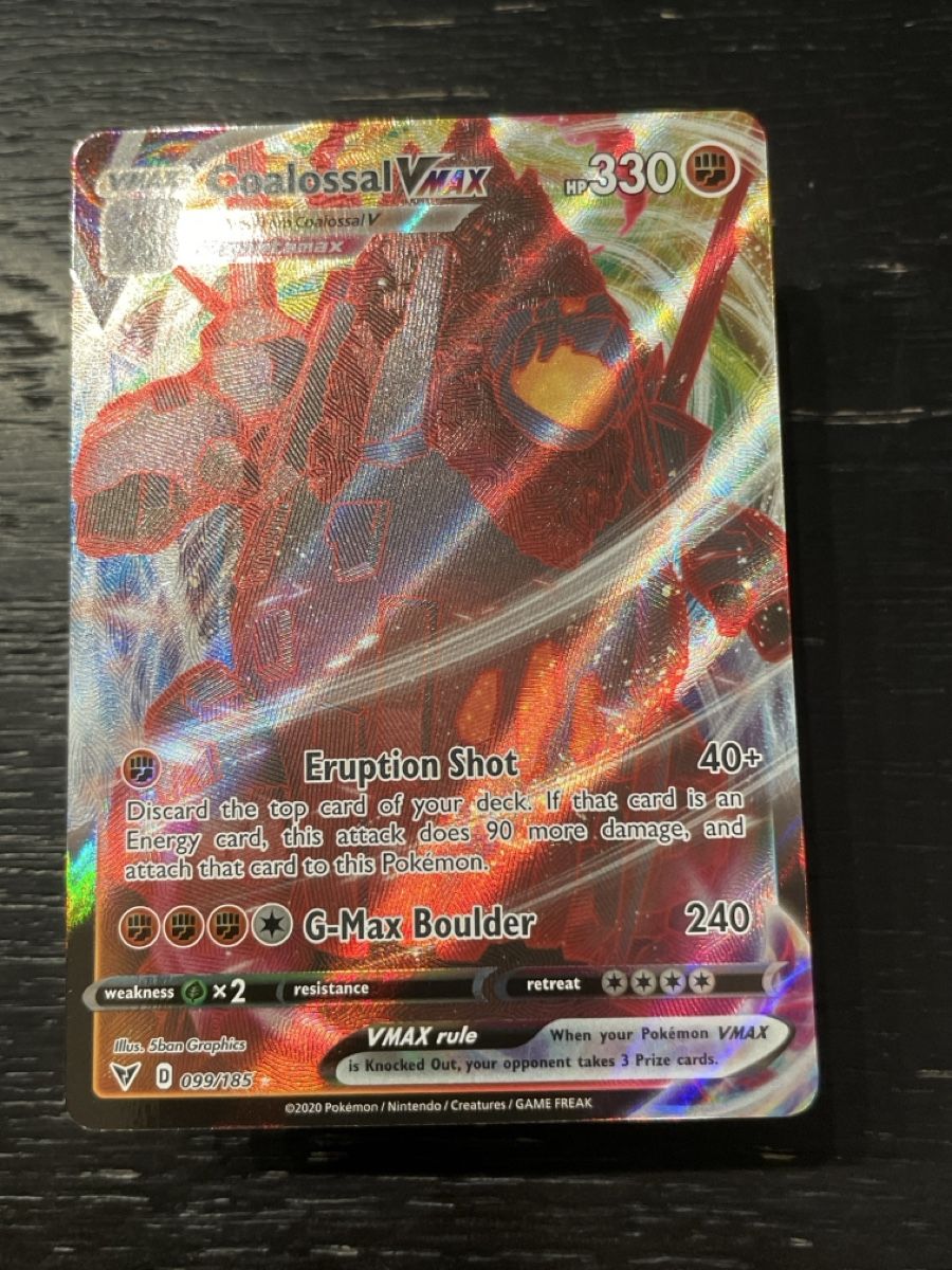 Pokémon Carte collezionabili: Pokemon Coalossal Vmax vivid 099/185 – Usato da Hugelshofen venduto da Suimosa