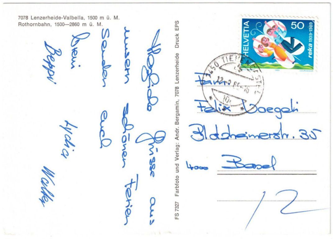 Cartoline postali: Lenzerheide - 4 Bild AK Rothorn – Usato da Binningen venduto da Mountainrider 1