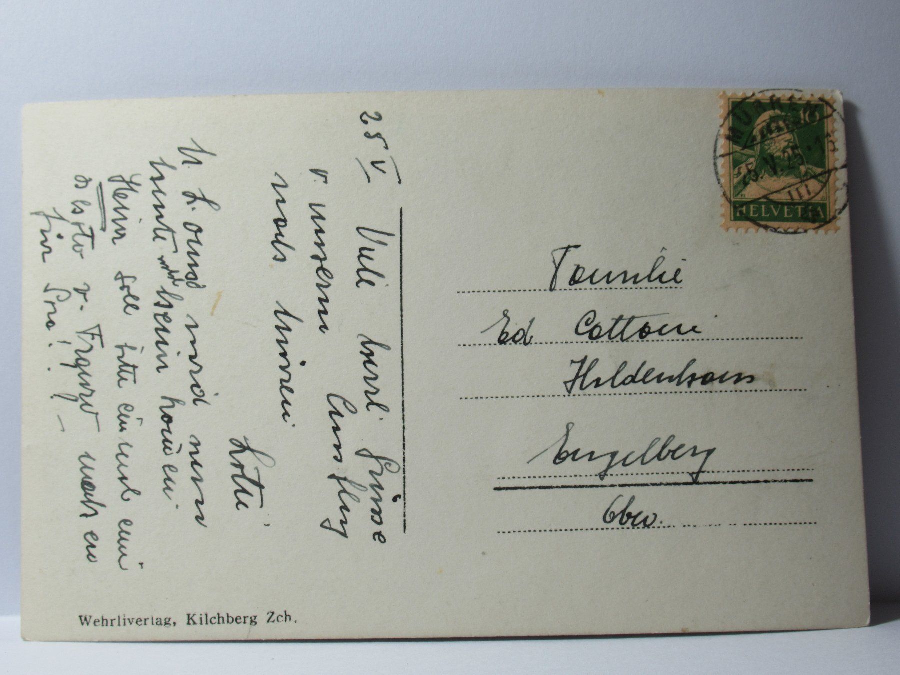 Cartoline postali: Mürren , Eiger & Mönch 1925 – Usato da Grenchen venduto da Bluemchen1900 1