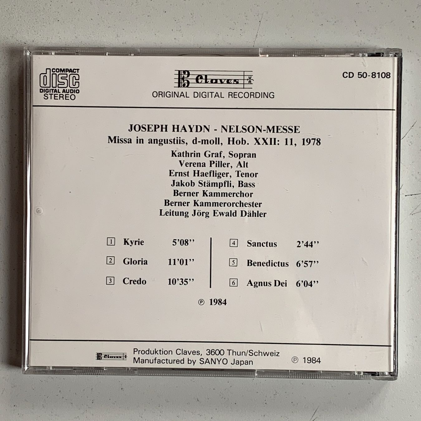 CD: Haydn/Dähler/Berner Kammerorchester: Nelsonmesse – Usato da Stans venduto da Abukadnezar 1