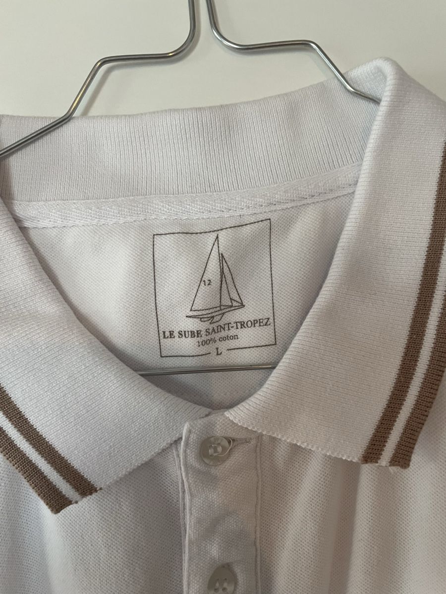 Magliette Polo: Polo blanc Saint-Tropez taille L 100% coton – Usato da Pâquier-Montbarry venduto da mir_687p 1