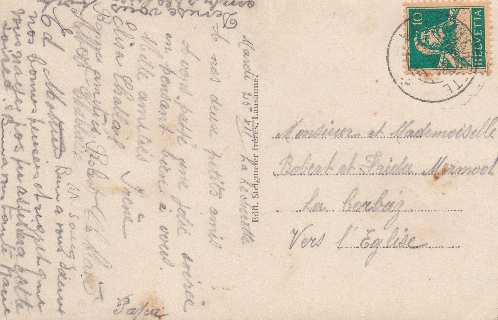 Cartoline postali: AK - La Lécherette - gel. 27.12.1928 – Usato da Fribourg venduto da schnalla92 1