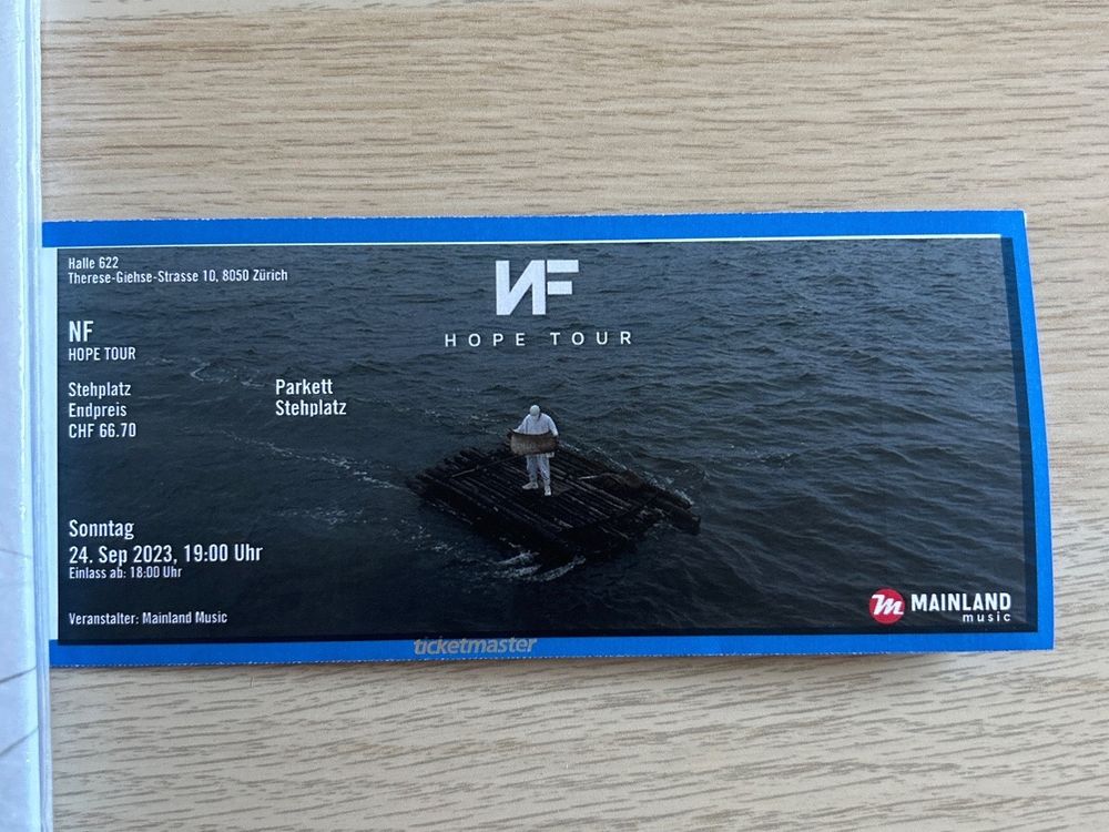 NF Hope Tour Ticket Zürich Kaufen auf Ricardo