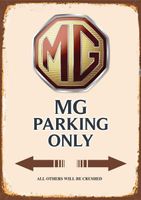 Rusty Blechschild-MG PARKING ONLY