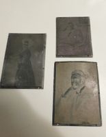 Fotografuren Fotografie 3 antike Blechbilder Negative