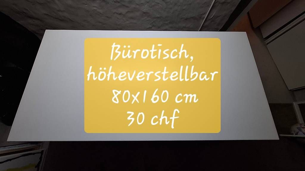 Bureaux: Höheverstellbarer Bürotisch – D'occasion à Netstal par ebarbara01