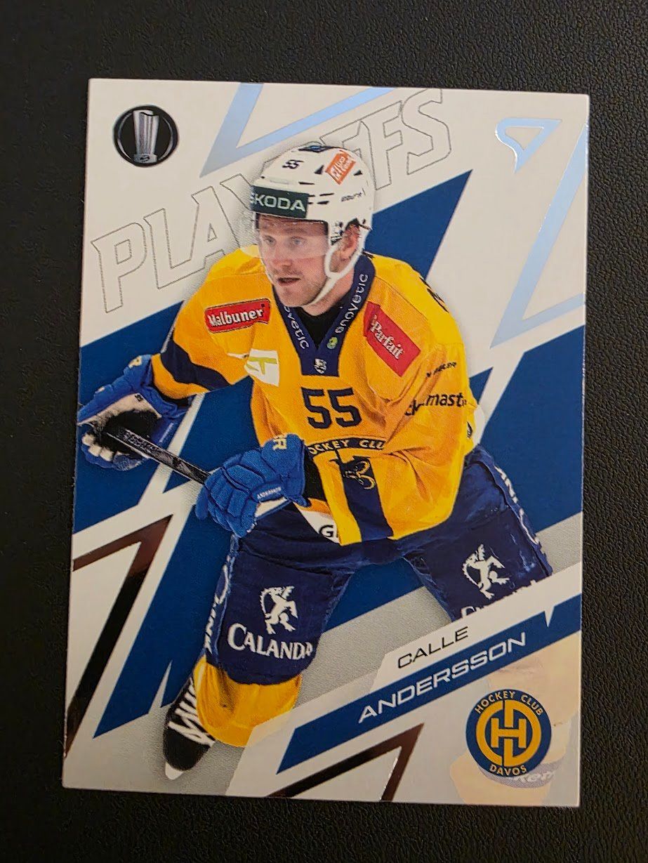 Sportzoo Carte collezionabili: 2025/26 HCD Davos Calle Andersson Playoffs – Usato da Bauma venduto da Yotanke