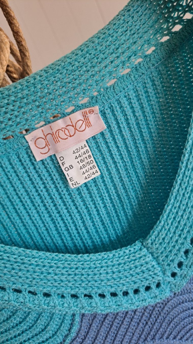 Maglioni & Felpe: GHIRODELLI 80s VtG Strickpullover Ajour Pullover L 42 44 – Usato da Mollis venduto da Fauchi99 1