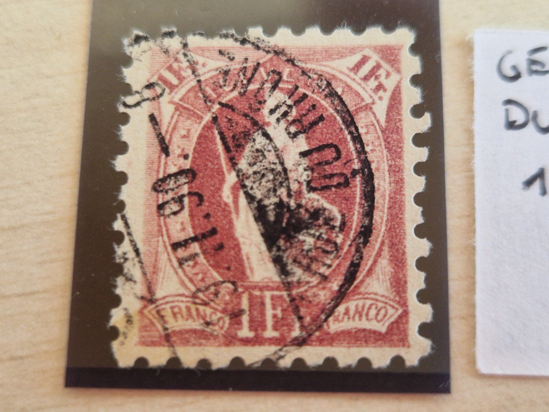 Alle Briefmarken: Stehende 71B mit Beschrieb, Top Stück, ab 1.- – Gebraucht aus Burgdorf von Glossy01 1
