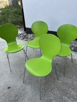 Lot de 4 chaises design vertes bon état