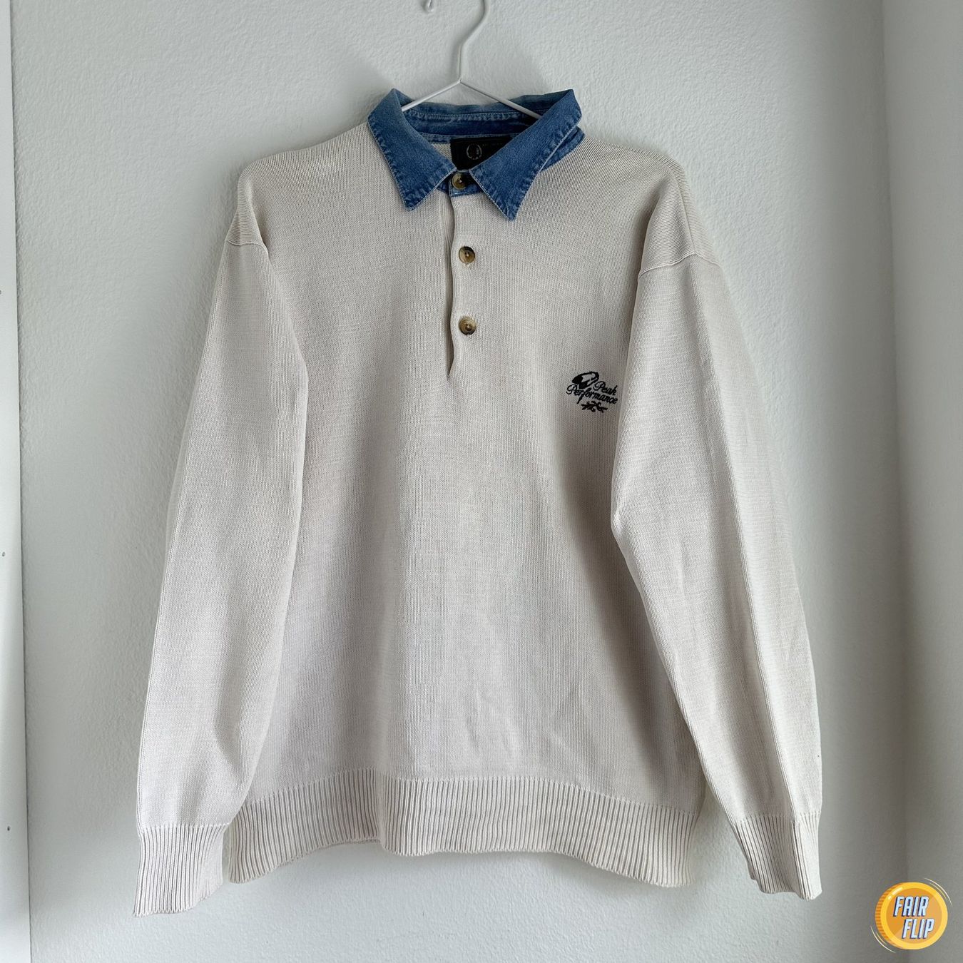 Peak Performance Pulls & Sweat-shirts: Vintage Peak Performance Strick-Polopullover Gr. M – D'occasion à Luzern par fairflip