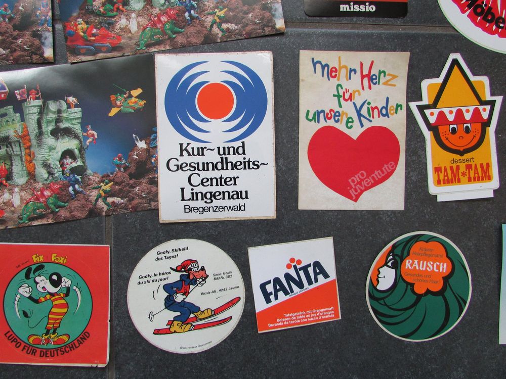 Alte Sticker Aufkleber Set 70er 80er Jahre Vintage Werbung (Gebraucht ...