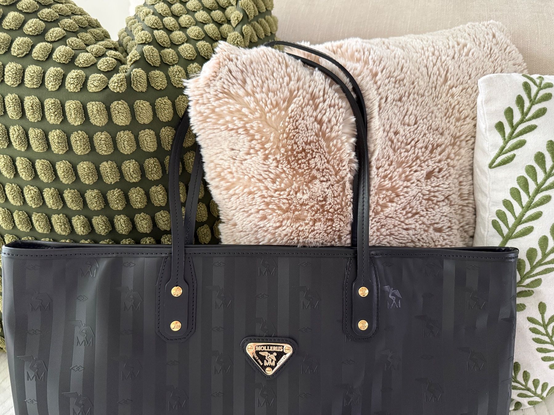 Maison Mollerus Borse da donna: Mollerus Winterthur Shopper Schwarz / Gold – Usato da Winterthur venduto da Eriseed 2