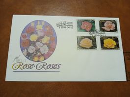 Rare! Enveloppe philatélique "Rose Roses" - 1994 Alice
