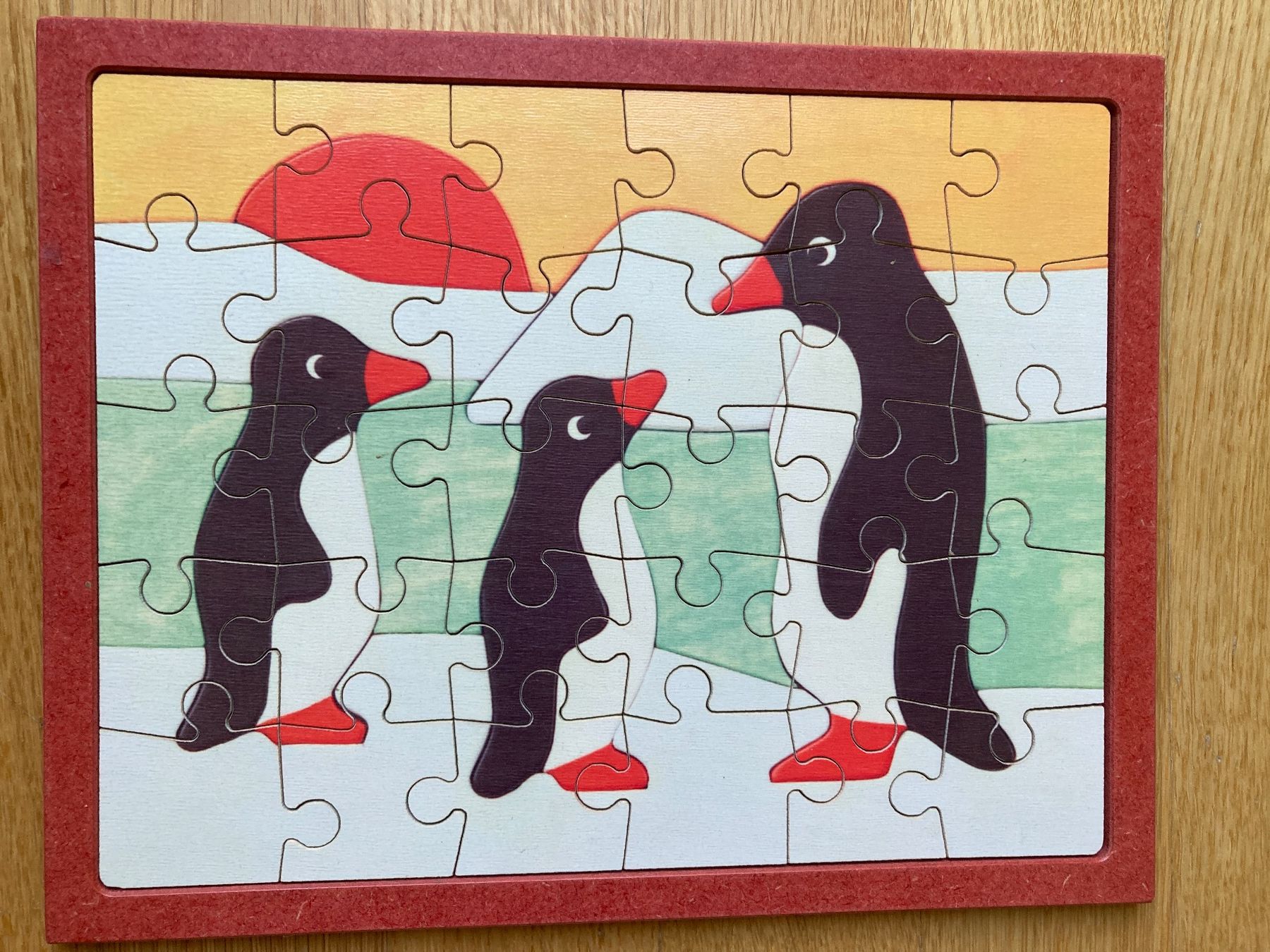 Puzzle: Pinguin Holzpuzzle | Weizenkorn – Usato da Basel venduto da AufeinenBlick