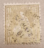 Sitzende Helvetia Nr 36 Kat. 170.00.- leichte mängel befund