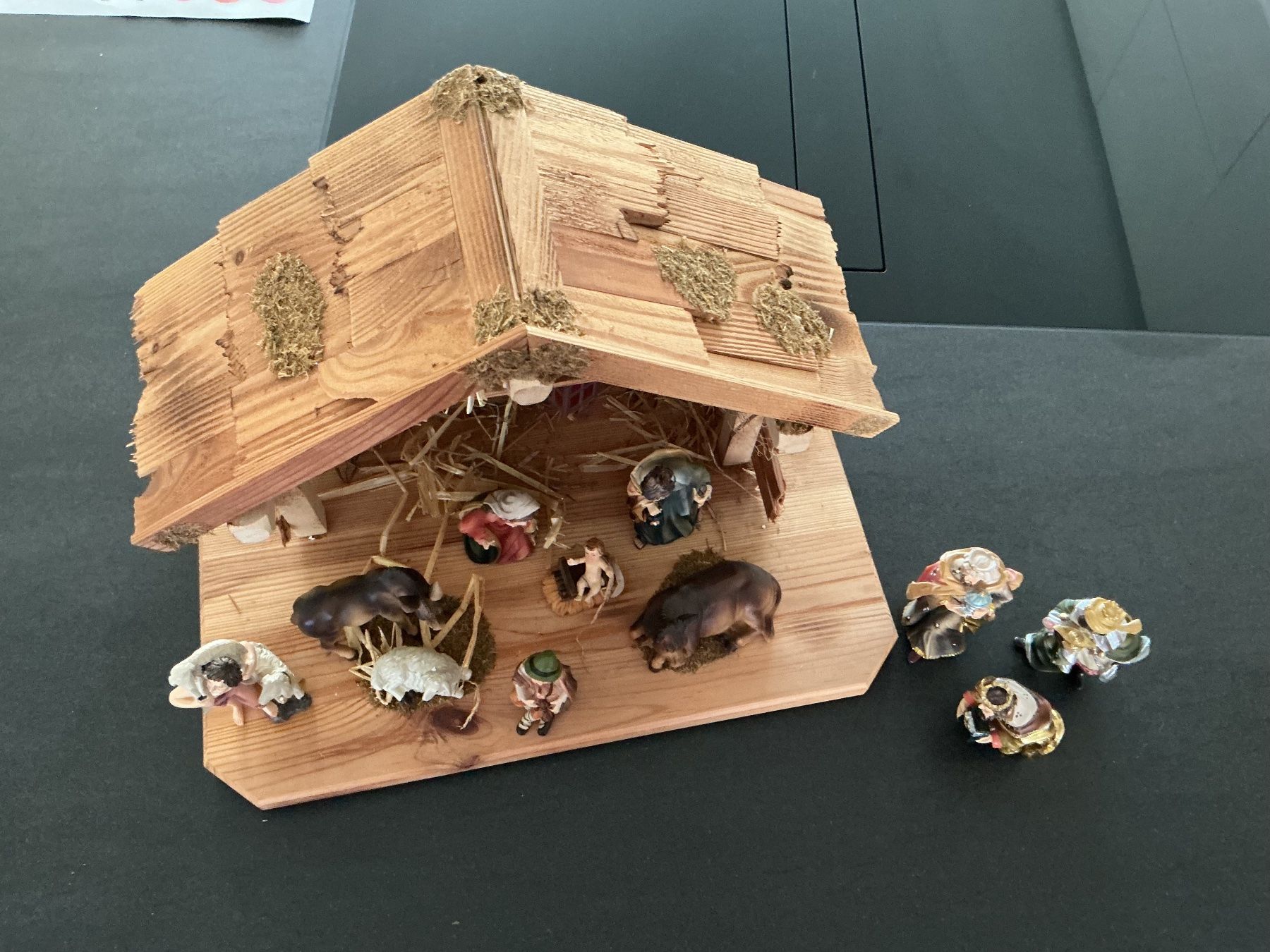 Tutte le decorazioni: Handgefertigte Weihnachtskrippe, Holz,von Werner Schütz Birr – Nuovo (secondo la descrizione) da baar venduto da Wottau 2
