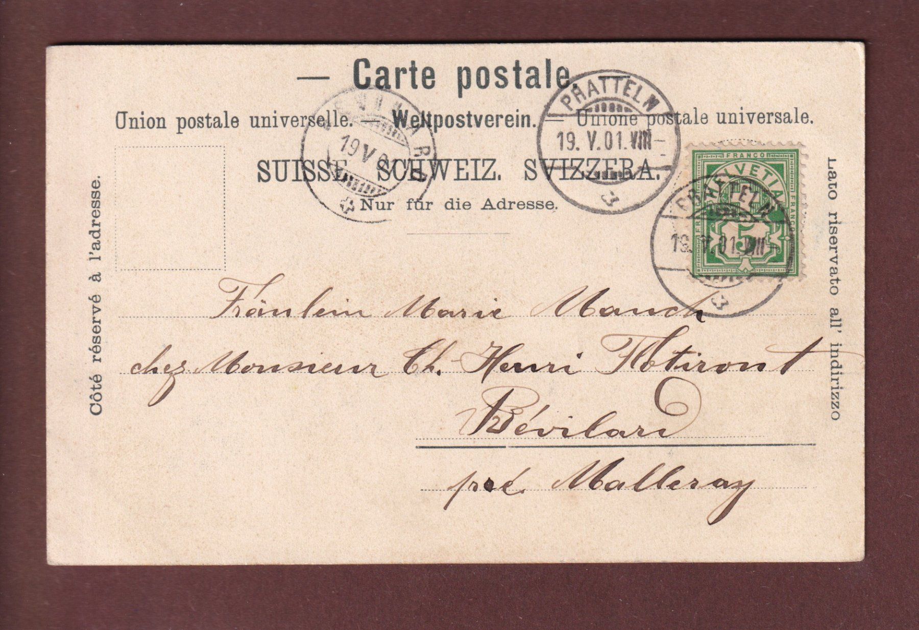 Cartoline postali: BASEL - Gewerbe Ausstellung 1901 – Usato da Pully venduto da nicecards 1