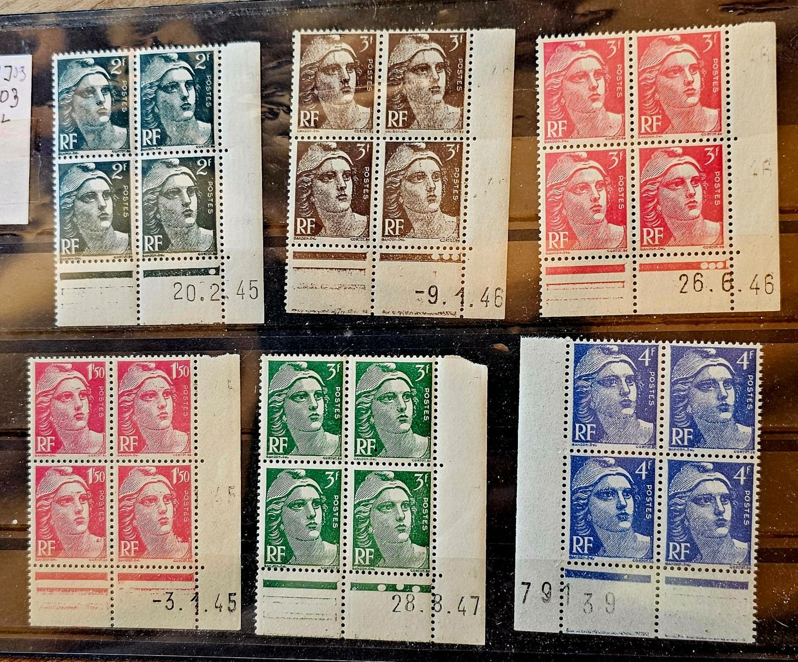 Tutti i francobolli: FRANCE coins datés  neufs ** 1945-47 – Nuovo (secondo la descrizione) da Les Valettes venduto da Nuba1