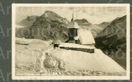 AK sw Arosa GR altes Kirchlein Inner-Arosa ≈ 1928