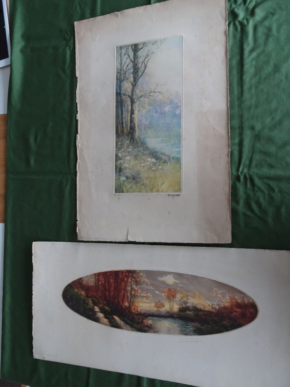 Arts picturaux & lithographies: 2 alte signierte Litho-Bilder – D'occasion à Vitznau par Mina60