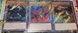 YuGiOh Götterkarten Obelisk, Slifer & Ra Set | Platinum SCR