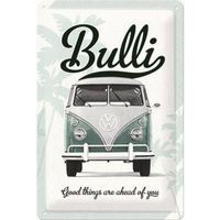 Blechschild-VW BULLI T1-THE GOOD THINGS