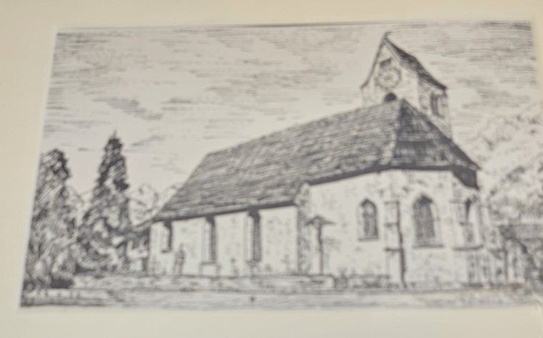 Incisioni: Federzeichnung  Dorfkirche St. Justus in Flums – Usato da Flums venduto da Flumsantik 1