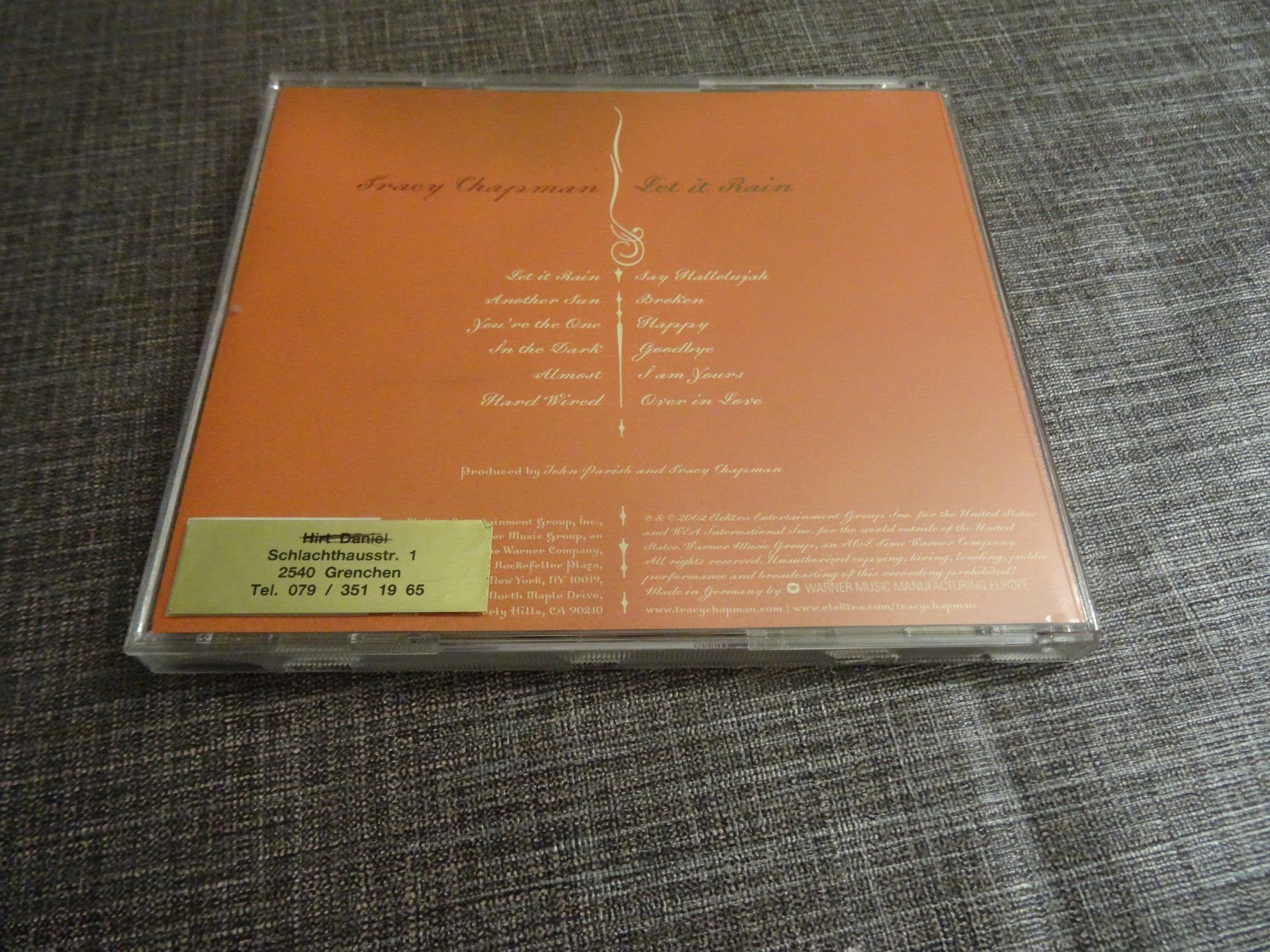 CD: Tracy Chapman - Let It Rain CD – Usato da Olten venduto da Disc-Ausverkauf 1