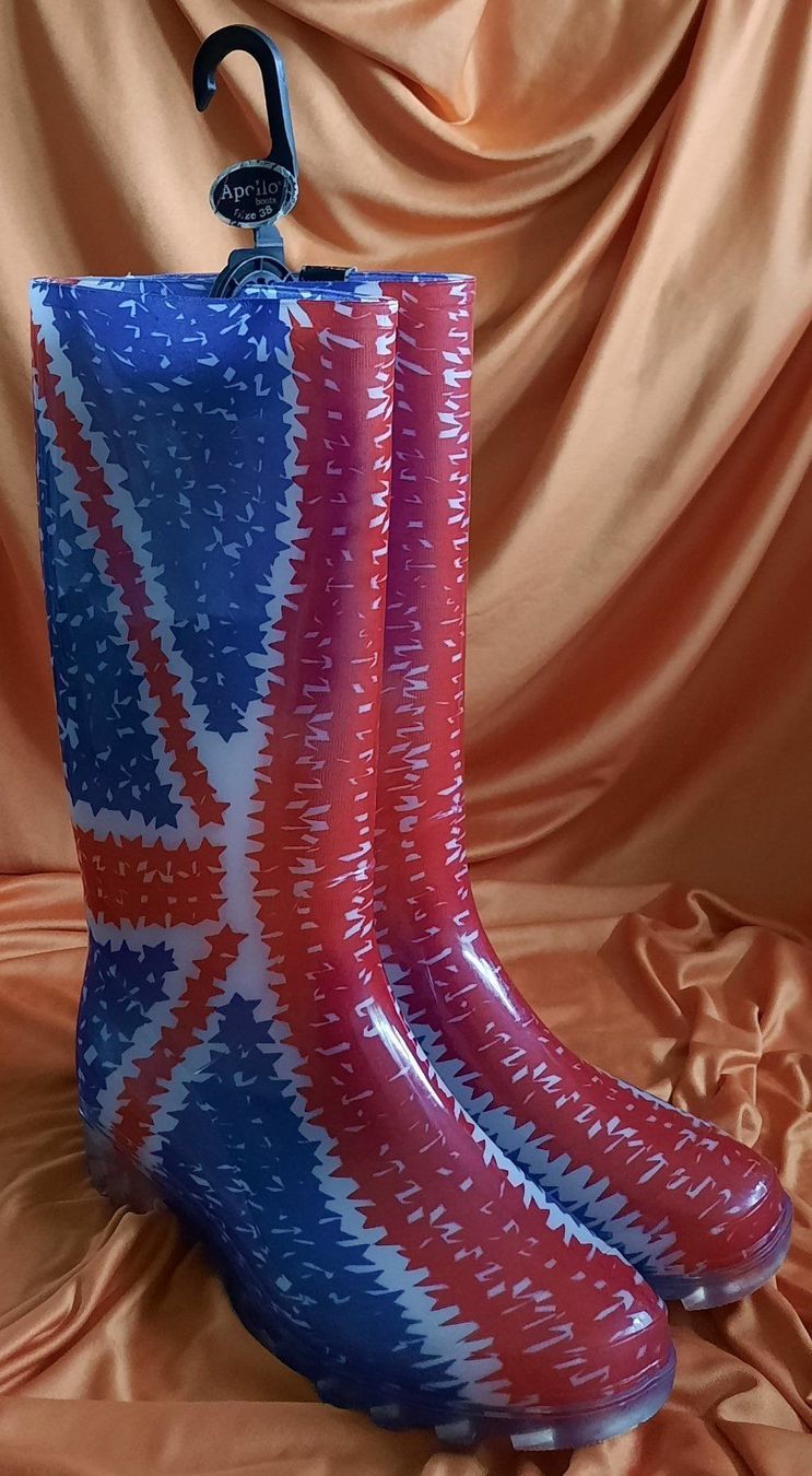 Scarpe da donna: Apollo Gummistiefel UK Union Jack Gr. 38 – Nuovo (secondo la descrizione) da Seuzach venduto da VT-Collections1 6