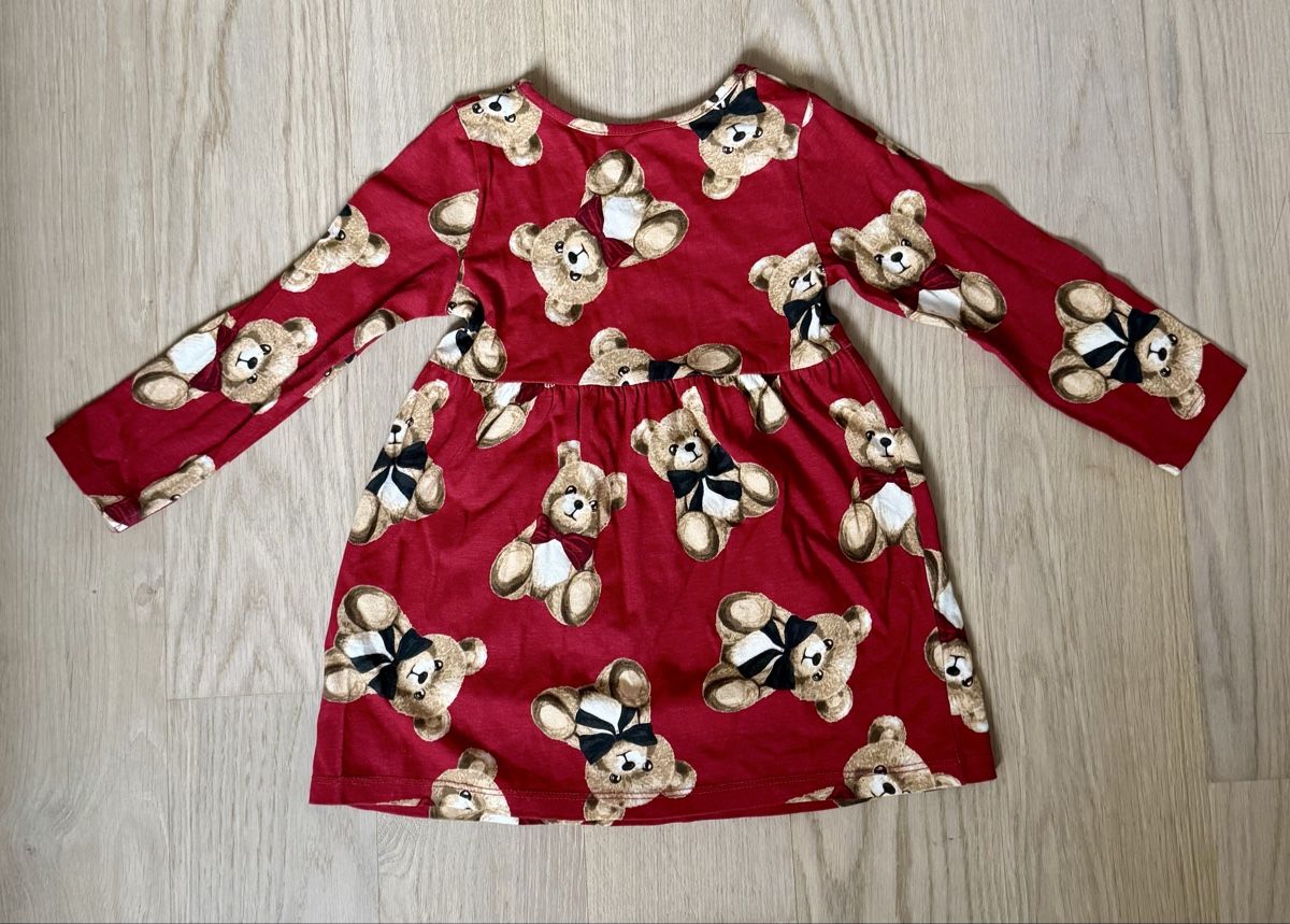 Vestiti & Gonne: H&M Kleid, Gr. 92, Teddy Bär Muster – Usato da Jegenstorf venduto da Chante8 1