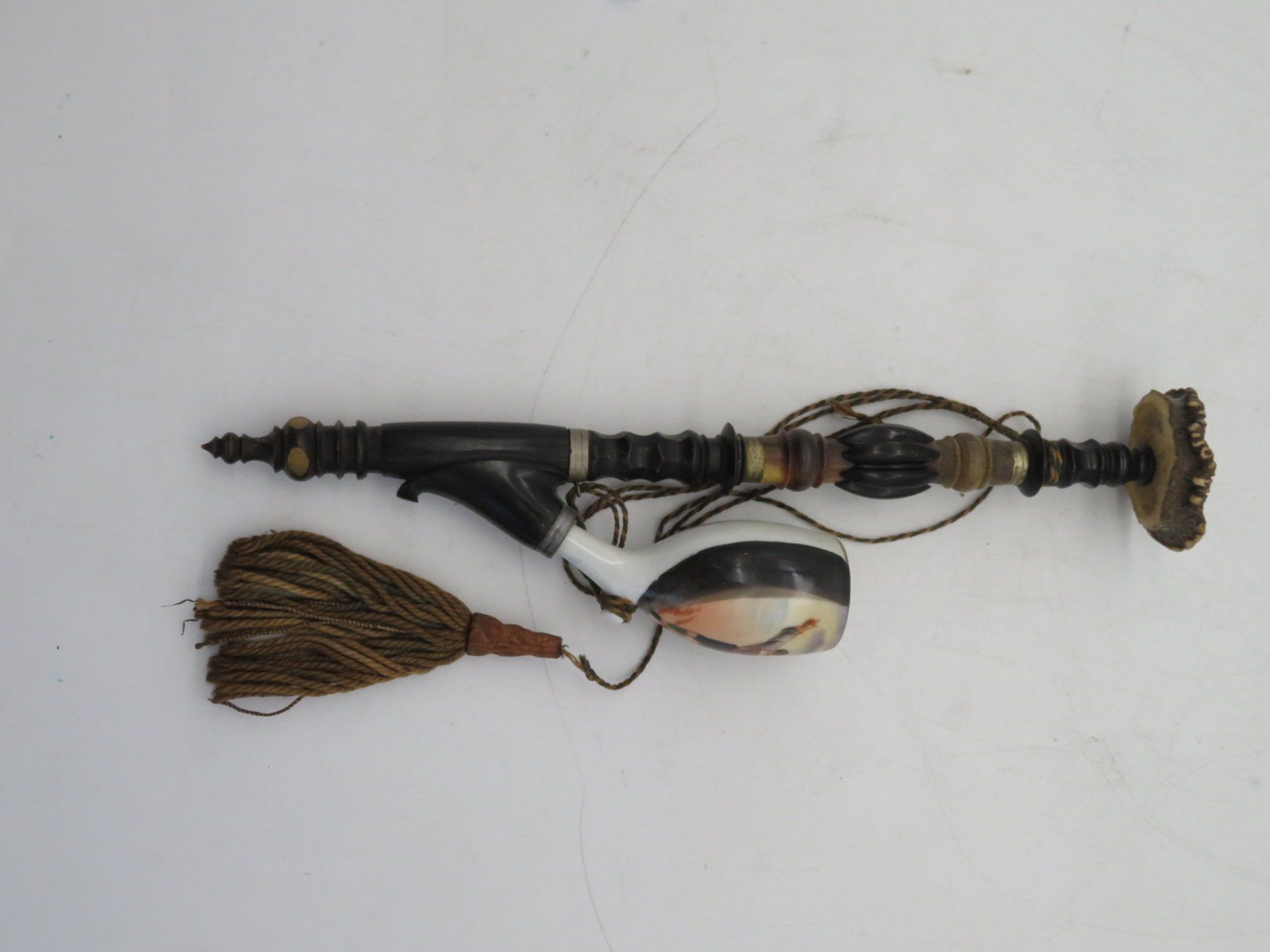 Pipe & Accessori: Antike Gesteckpfeife / Jägerpfeife Porzellan – Usato da Reinach BL venduto da WBZ-Flohmarkt 1