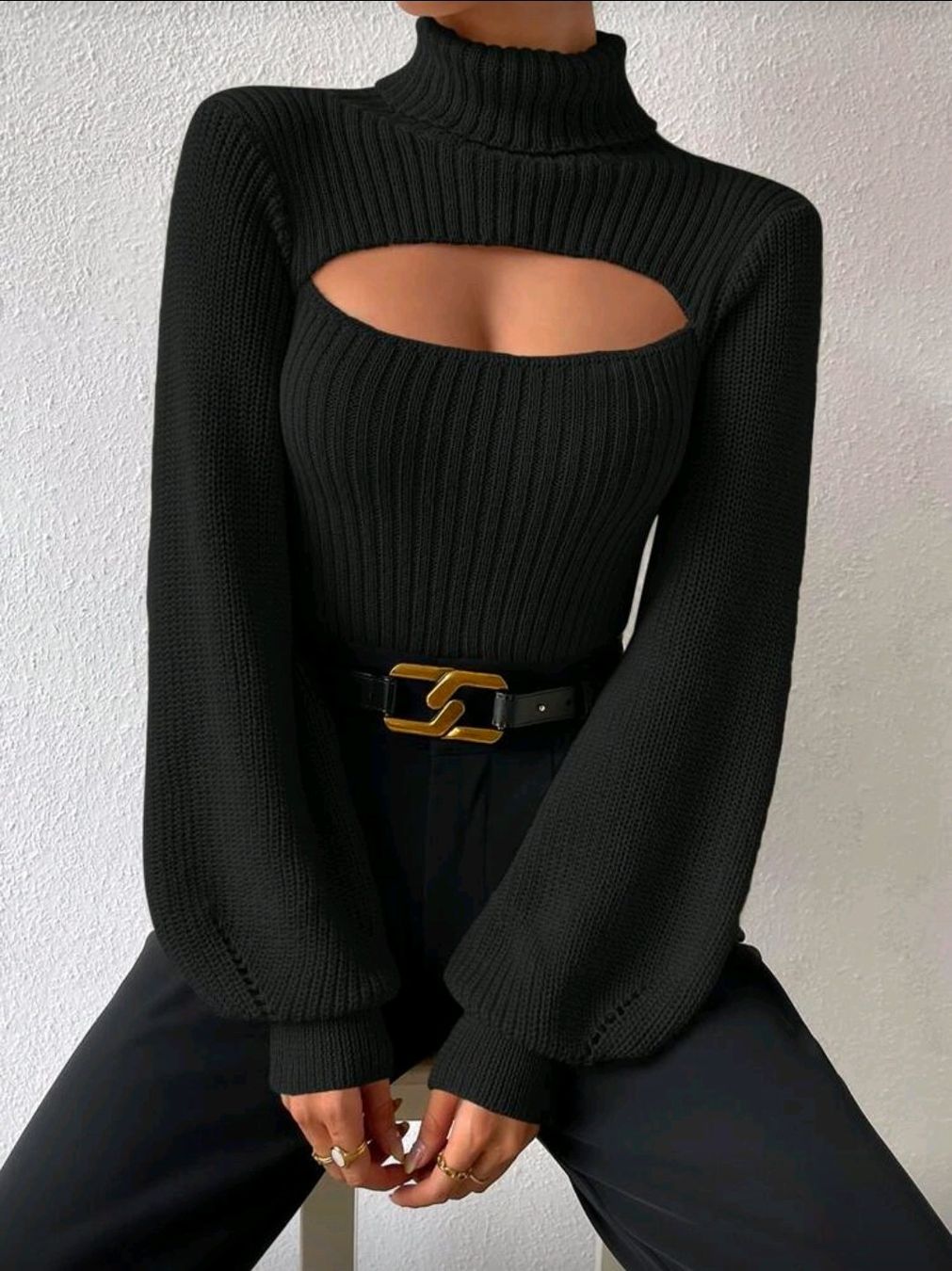 Shein Maglioni & Felpe: Rollkragen Strickpullover - 36 - mit Cut-Out 1️⃣ – Nuovo (secondo la descrizione) da Thalwil venduto da VitaMini 1
