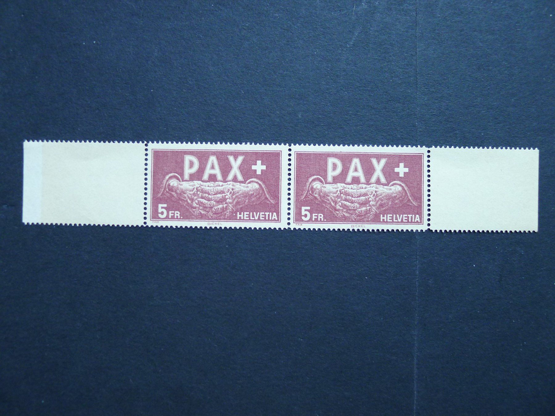 Alle Briefmarken: 1945 Nr. 273 postfrisches Fälschungs paar – Gebraucht aus Dagmersellen von wyss1982