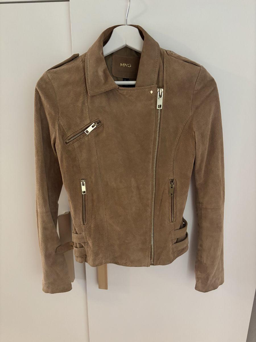 Mango Giacche: MANGO Echtleder-Bikerjacke braun – Gr. S – Usato da Geroldswil venduto da ele_7hkp