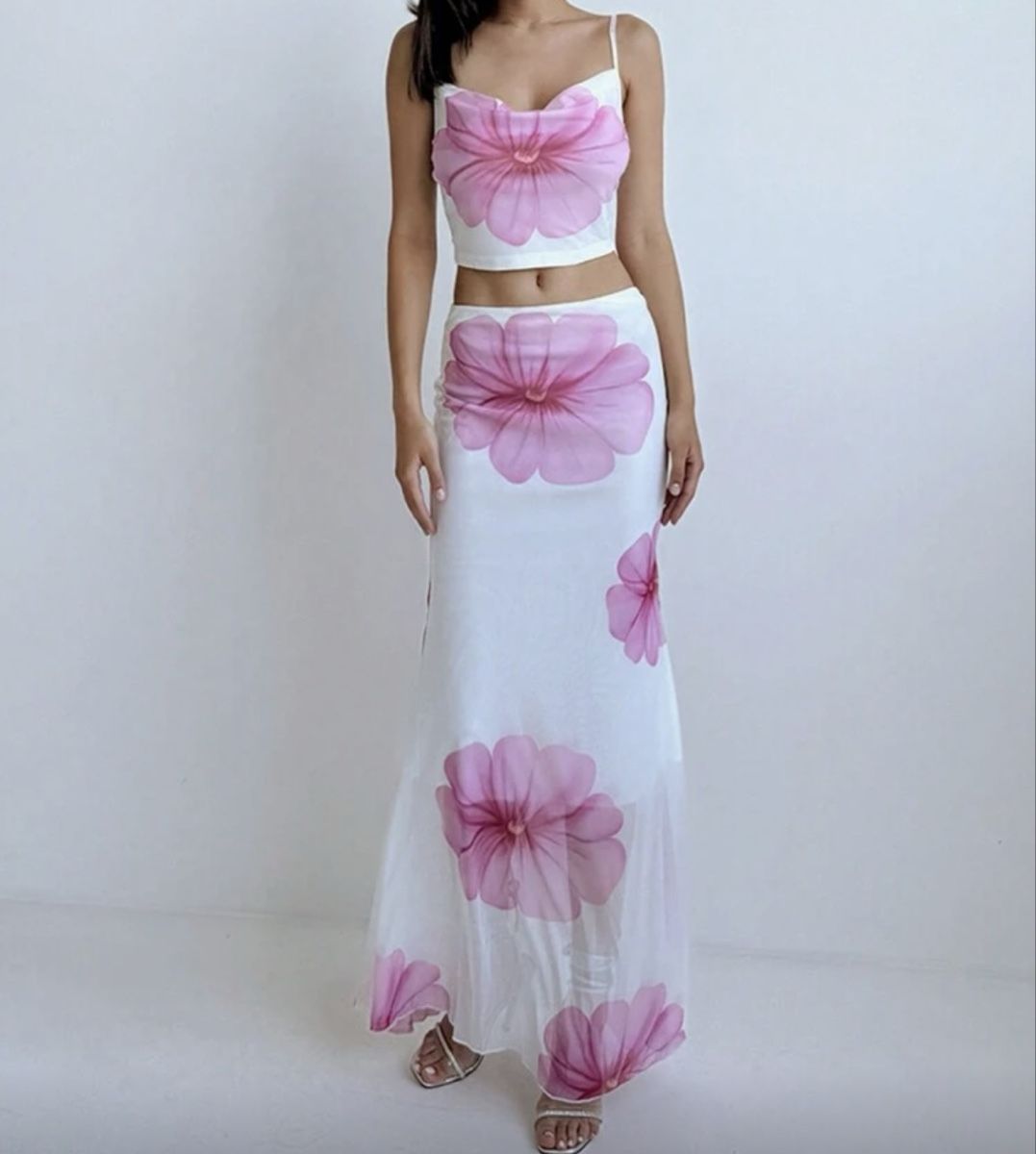 Vestiti: Sommer Set: Top & Rock mit Blumenmuster, Grösse L – Usato da Wattwil venduto da skr_94 3