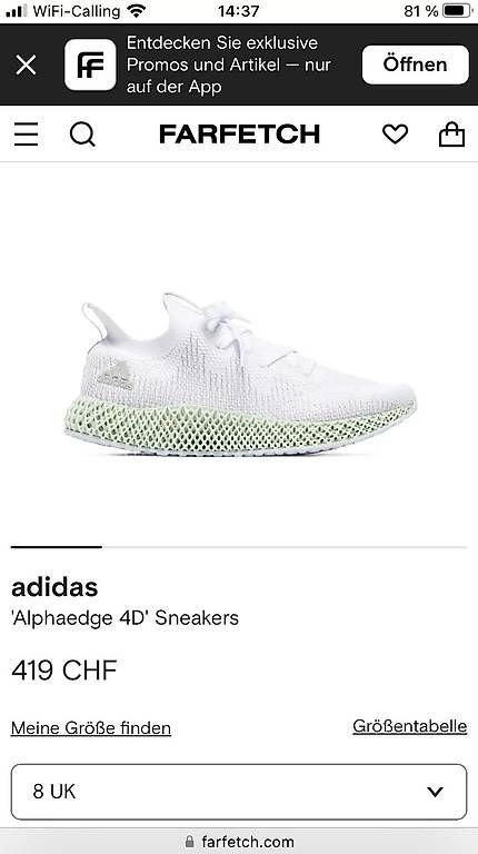 Scarpe da uomo: Adidas alphaedge 4D – Usato da Wilen b. Wollerau venduto da romanwaser 4