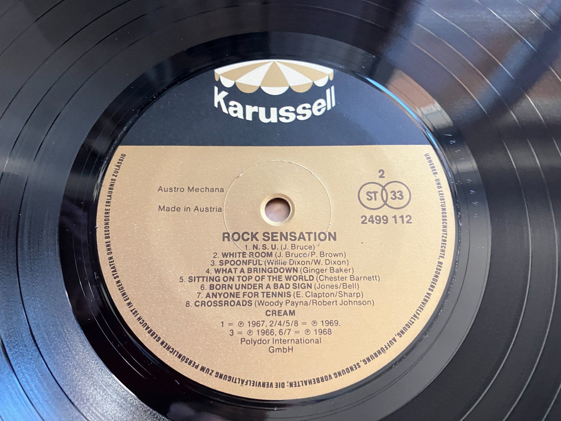 Dischi in vinile: Cream – Usato da Aarwangen venduto da Jukebox3 8