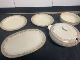 Langenthal Porzellan / 3 Platten / 2 Schüsseln 1948 / 1949