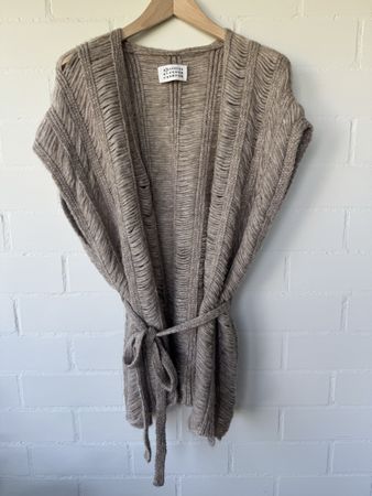Maison Martin Margiela Strickjacke Weste Alpaca beige Gr. M